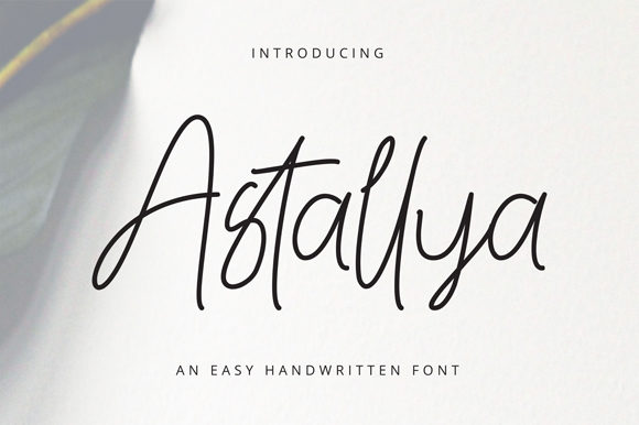 Astallya: A Handwritten Font for Crafters and Creators
