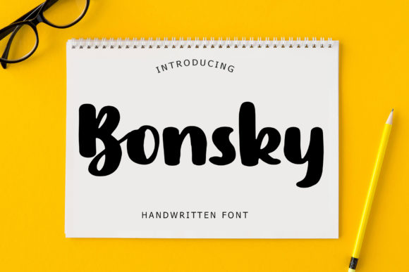 Bonsky: A Playful and Modern Handwritten Font for Editorial Design