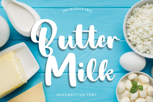 Butter Milk: A Trendy Handwritten Font for Creative Branding