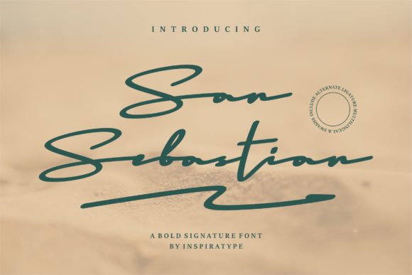 Discover San Sebastian: A Handwritten Font for Editorial Elegance