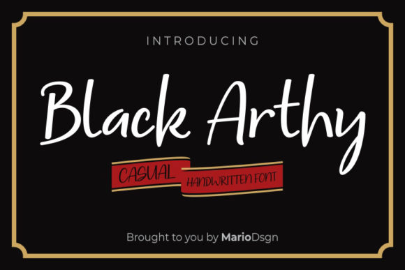 Enhance Your Brand with Black Arthy: A Stylish Handwritten Font