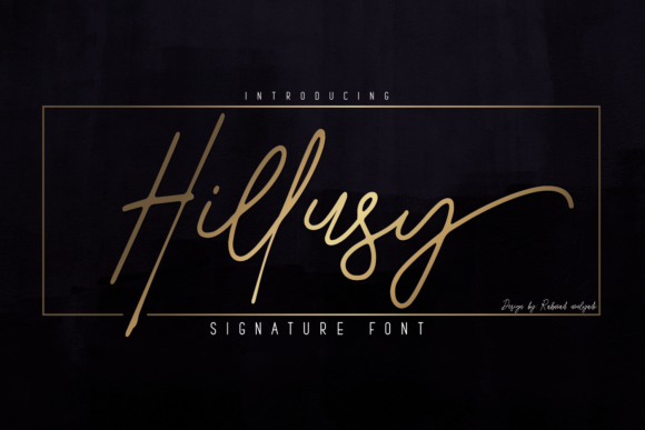 Hillusy: A Script Font with Elegant Flair