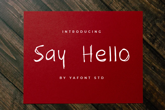 Introducing Say Hello: A Charming Handwritten Font